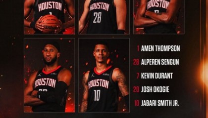 爱德华兹缺阵！火箭VS狼首发：阿门、奥科吉、KD、小贾、申京